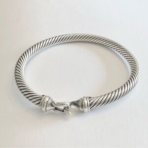 David Yurman Buckle Classic Cable Bracelet 5mm 925 Sterling Silver stamped